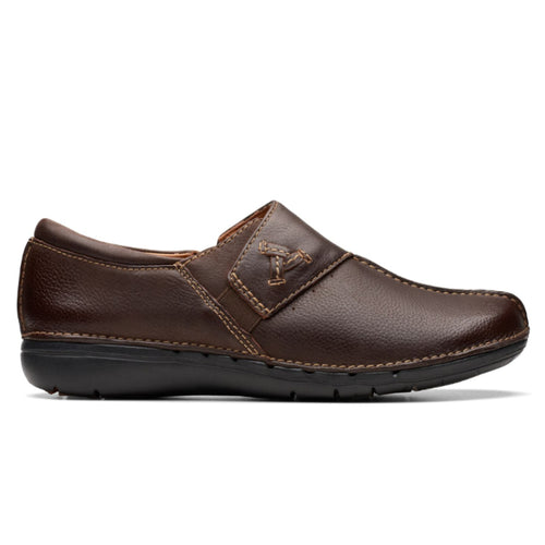 Women's Clarks Un Loop Ave - Dark Brown Leather