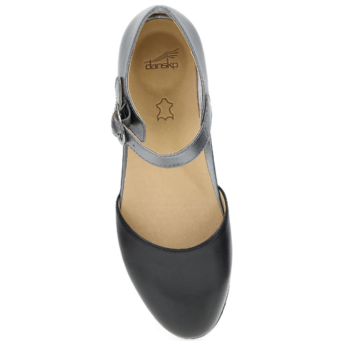 Women's Dansko Liv - Black/Pewter Metallic Nappa