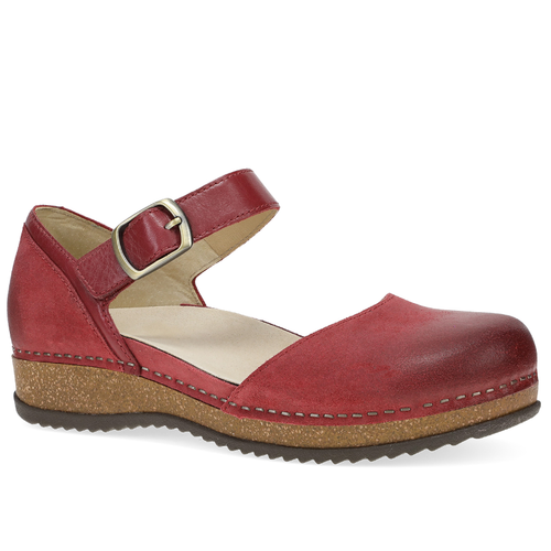 Women's Dansko Mae - Red Burnished Suede