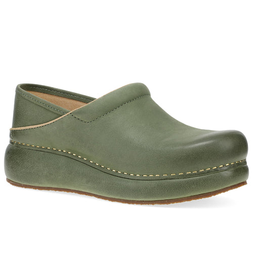 Women's Dansko Platform Pro - Green Burnished Nubuck