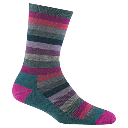 Women's Darn Tough Mystic Stripe Crew Lightweight Lifestyle Socks - Spruce