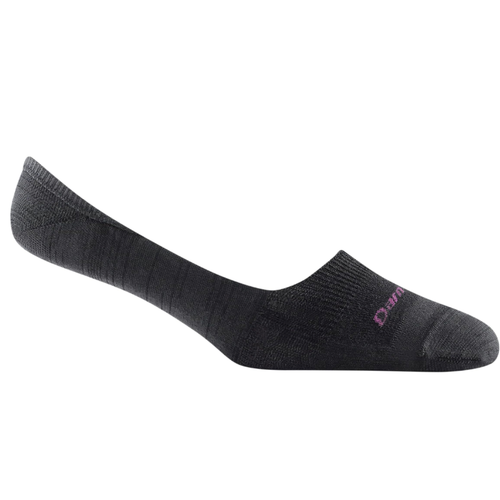 Women's Darn Tough Solid No Show Invisible Lightweight Lifestyle Socks - Black