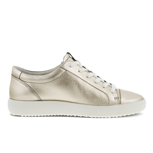 Women's ECCO Soft 7 Mono 2.0 - Pure White Gold Leather