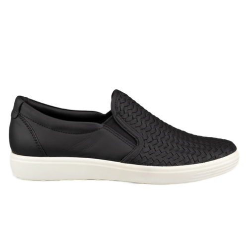 Women's ECCO Soft 7 Woven Slip-On - Black