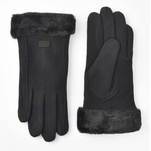Women's Funkyrel Atzbranding Limited Thermal Touchscreen Gloves with Fleece Lining - Black