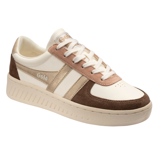 Women's Gola Grandslam Quadrant - Offwhite/Otter/Gold