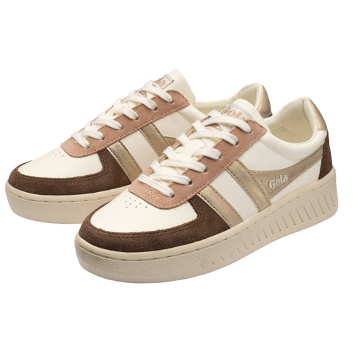 Women's Gola Grandslam Quadrant - Offwhite/Otter/Gold