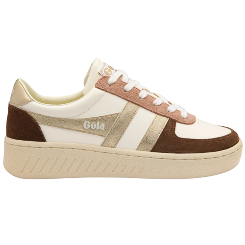 Women's Gola Grandslam Quadrant - Offwhite/Otter/Gold