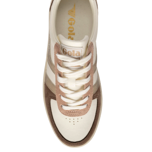 Women's Gola Grandslam Quadrant - Offwhite/Otter/Gold