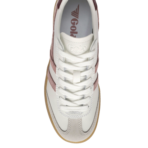 Women's Gola Viper Leather - White/Brownrose/Windsor Wine