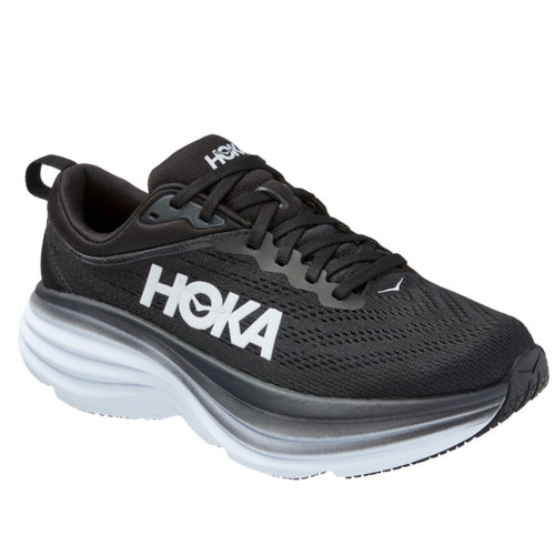 Women’s HOKA Bondi 8 – Black/White (BWHT)
