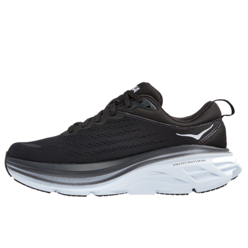 Women’s HOKA Bondi 8 – Black/White (BWHT)
