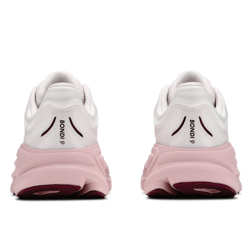 Women's HOKA Bondi 9 - White/Pink Opal (WKP)