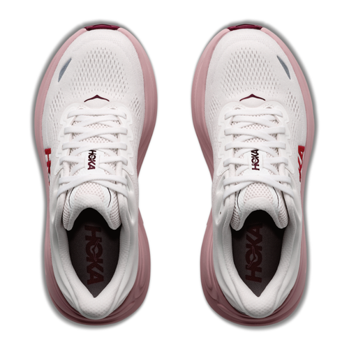Women's HOKA Bondi 9 - White/Pink Opal (WKP)