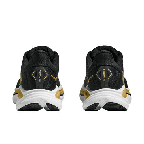 Women's HOKA Clifton 10 - Black/Gold (BKGD)