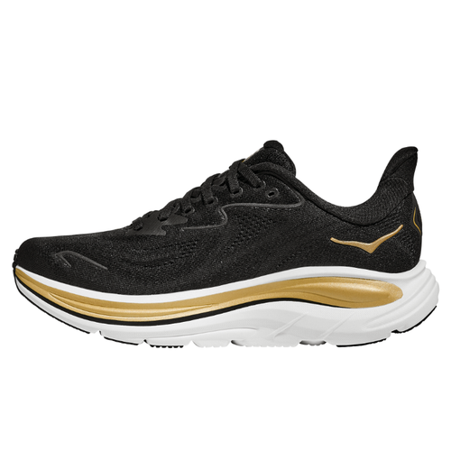 Women's HOKA Clifton 10 - Black/Gold (BKGD)