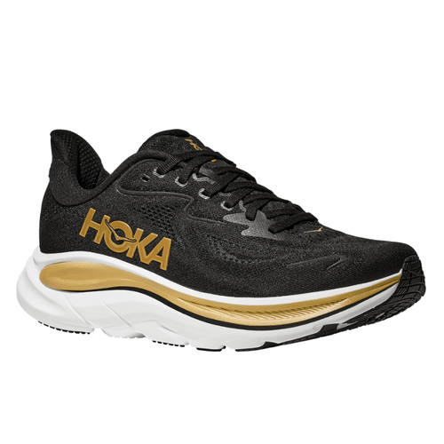 Women's HOKA Clifton 10 - Black/Gold (BKGD)