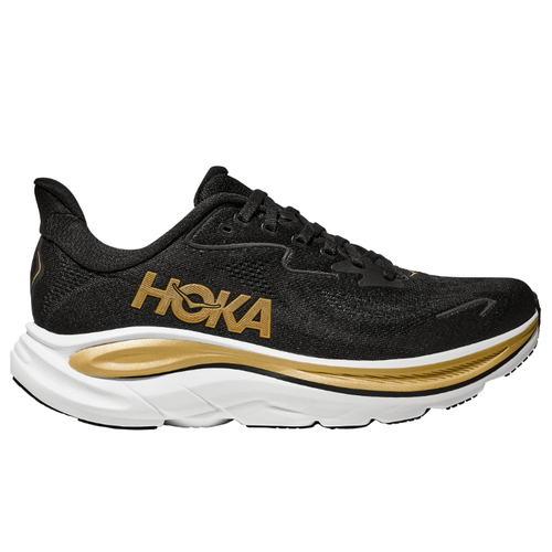 Women's HOKA Clifton 10 - Black/Gold (BKGD)