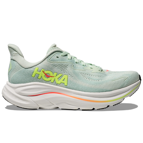 Women's HOKA Clifton 10 - Sea Glass/Neon Flame (SLSSN)