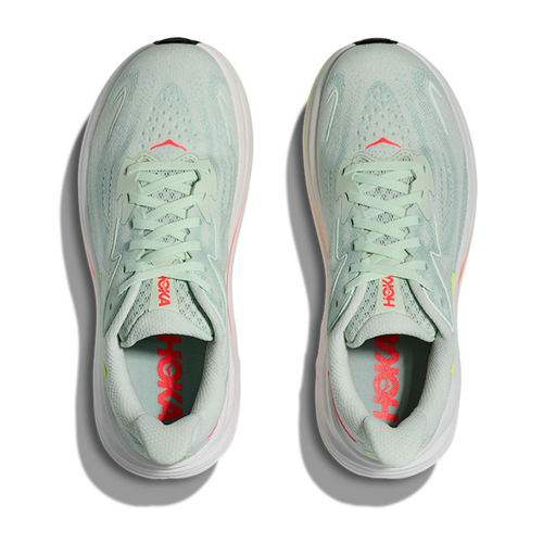 Women's HOKA Clifton 10 - Sea Glass/Neon Flame (SLSSN)