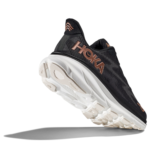 Women’s HOKA Clifton 9 – Black/Rose Gold (BRGL)