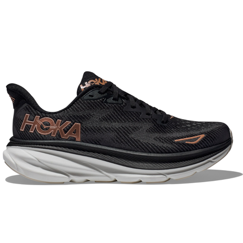 Women’s HOKA Clifton 9 – Black/Rose Gold (BRGL)