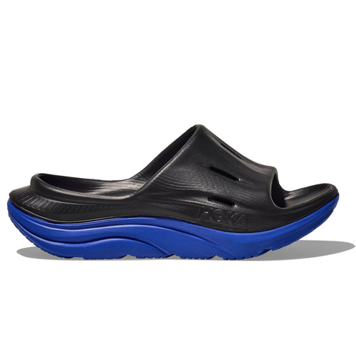 Women's HOKA Ora Recovery Slide 3 - Black/Ultramarine (BLTR)