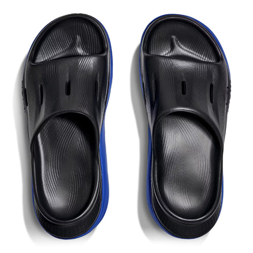 Women's HOKA Ora Recovery Slide 3 - Black/Ultramarine (BLTR)