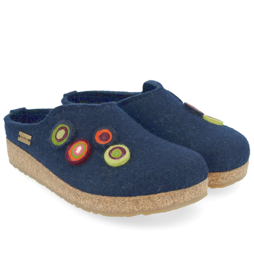 Women's Haflinger Chloe Whimsical Clog - Captain's Blue