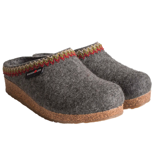 Women's Haflinger Grizzly ZigZag Clog - Grey