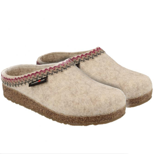 Women's Haflinger Grizzly Zigzag Clog - Natural