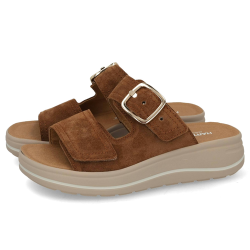 Women's Hartjes Woogie Slide - Cognac