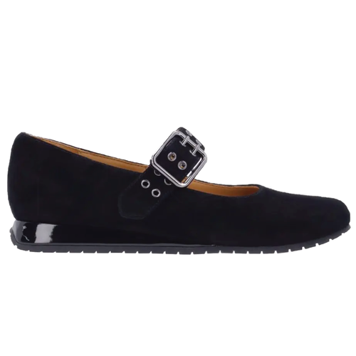 Women's L'Amour des Pieds Tanzy - Black Kidsuede/Patent