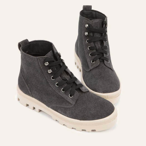 Women's Naot Canoe - Black Embossed Suede