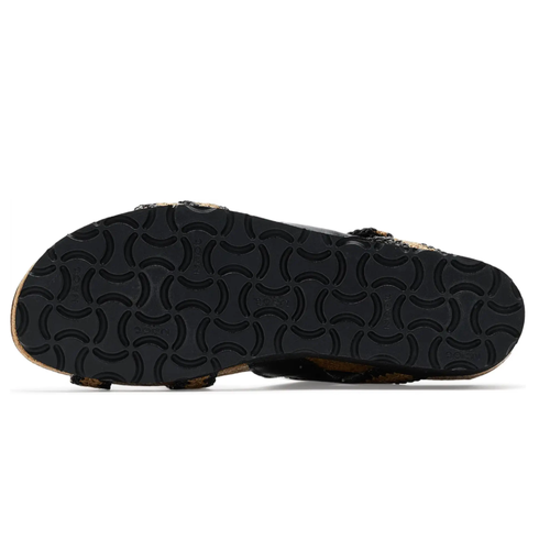 Women's Naot Kayla - Jet Black Leather/Raffia