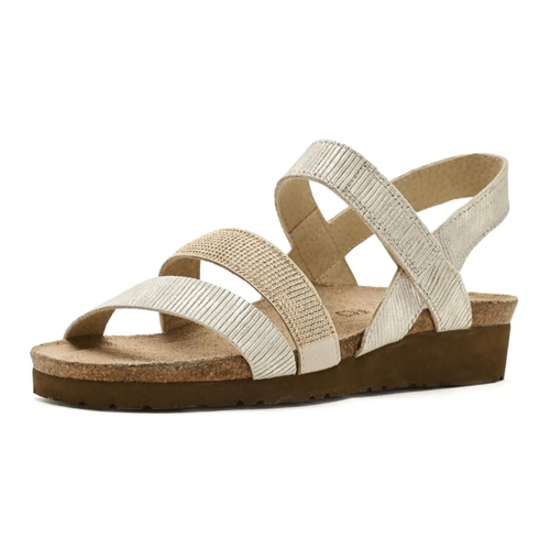 Women's Naot Krista - Platinum Stripe with Gold