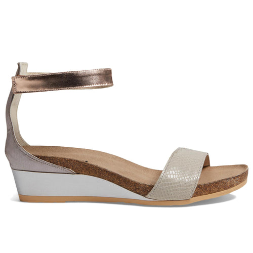 Women's Naot Pixie - Beige Lizard/Silver/Rose Gold