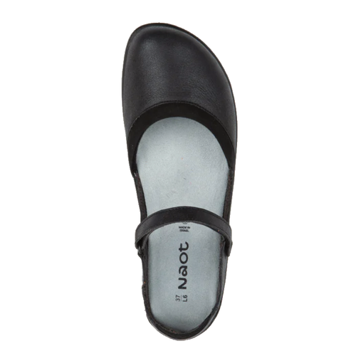 Women's Naot Tekapo - Shiny Black Leather/Black Velvet Nubuck