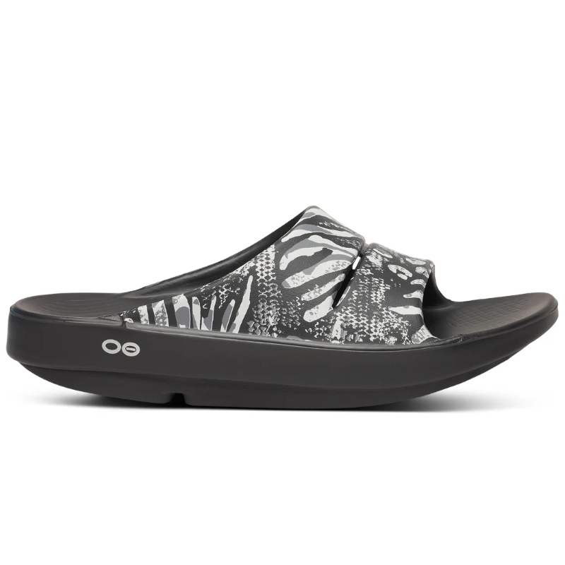 Women's OOFOS OOahh Slide Limited - Black Combo Camo - Stan's Shoes
