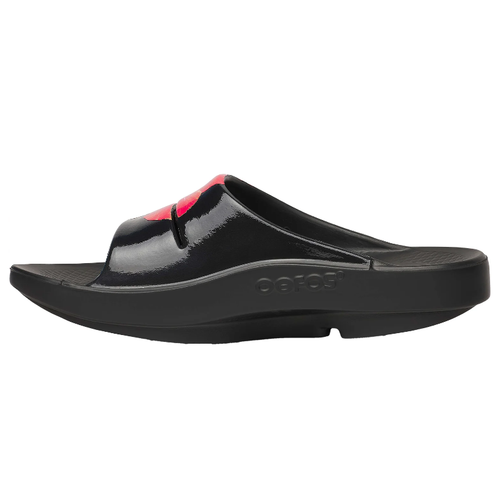 Women's OOFOS OOahh Slide Luxe Limited - Pop Hibiscus
