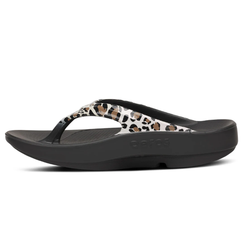 Women's OOFOS OOlala Thong Limited - Leopard