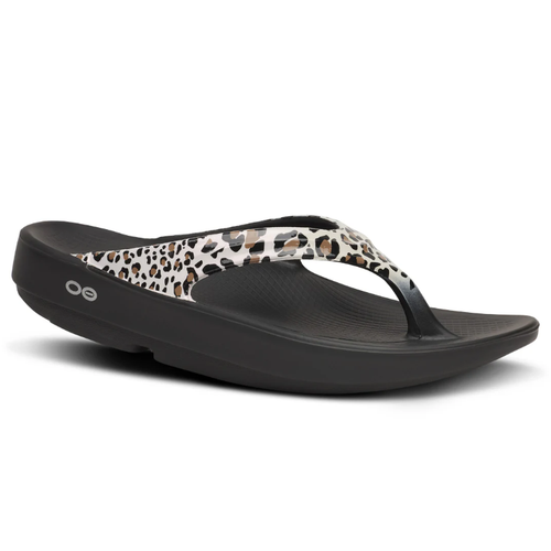Women's OOFOS OOlala Thong Limited - Leopard