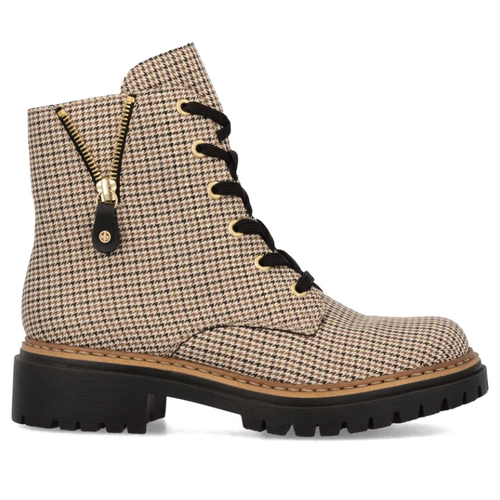 Women's Rieker Pearl 17 - Beige-Schwarz/Schwarz