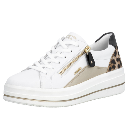 Women's Remonte Julika 01 - Weiss/Pale Gold/Natur/Schwarz