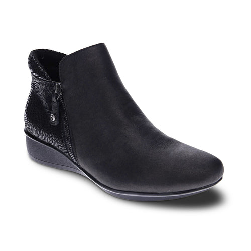 Women's Revere Damascus Bootie - Onyx/Black/Lizard