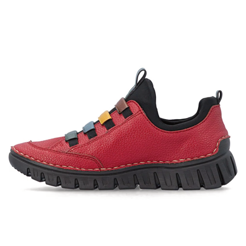 Women's Rieker Angela 50 - Rot/Peacock/Royal/Miele