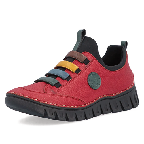 Women's Rieker Angela 50 - Rot/Peacock/Royal/Miele