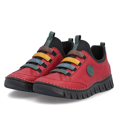 Women's Rieker Angela 50 - Rot/Peacock/Royal/Miele