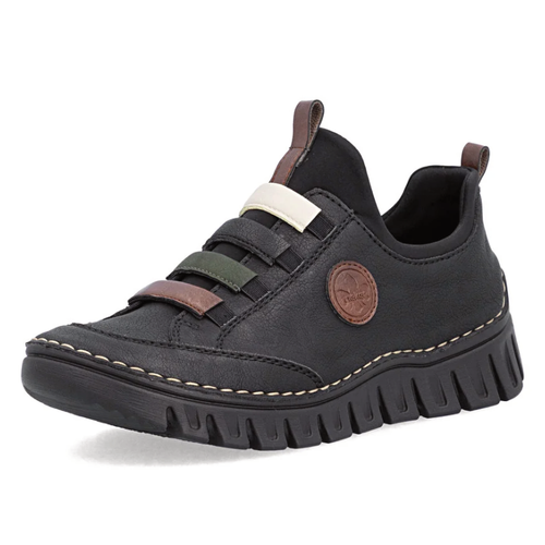 Women's Rieker Angela 50 - Schwarz/Chestnut/Forest