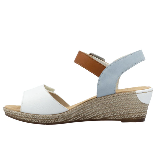 Women's Rieker Fanni 60 - Weiss/Cayenne/Ciel